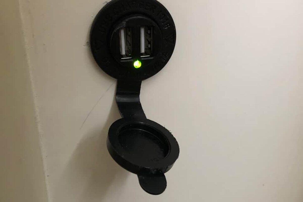 12 volt USB Charging Port — project photograph from The Handy Camper